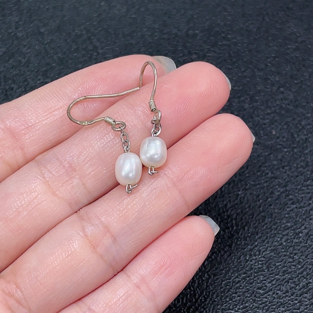 C34006555 Pearl Earrings Non-Gold Total Weight Approx.1.12g Size 5.6mm