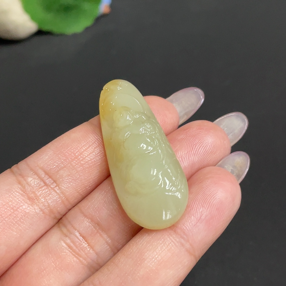 H34957284 Hetian Jade Pendant Buddha Total Weight Approx. 10.8g