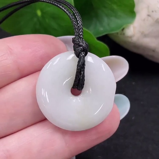 F33898645 Jadeite Safety Buckle Pendant Total Weight Approximately 7.4g (Including Cord Weight)