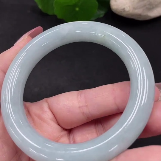 F35082341 Jadeite Round Bangle Size 55 Total Weight Approx. 66.8g