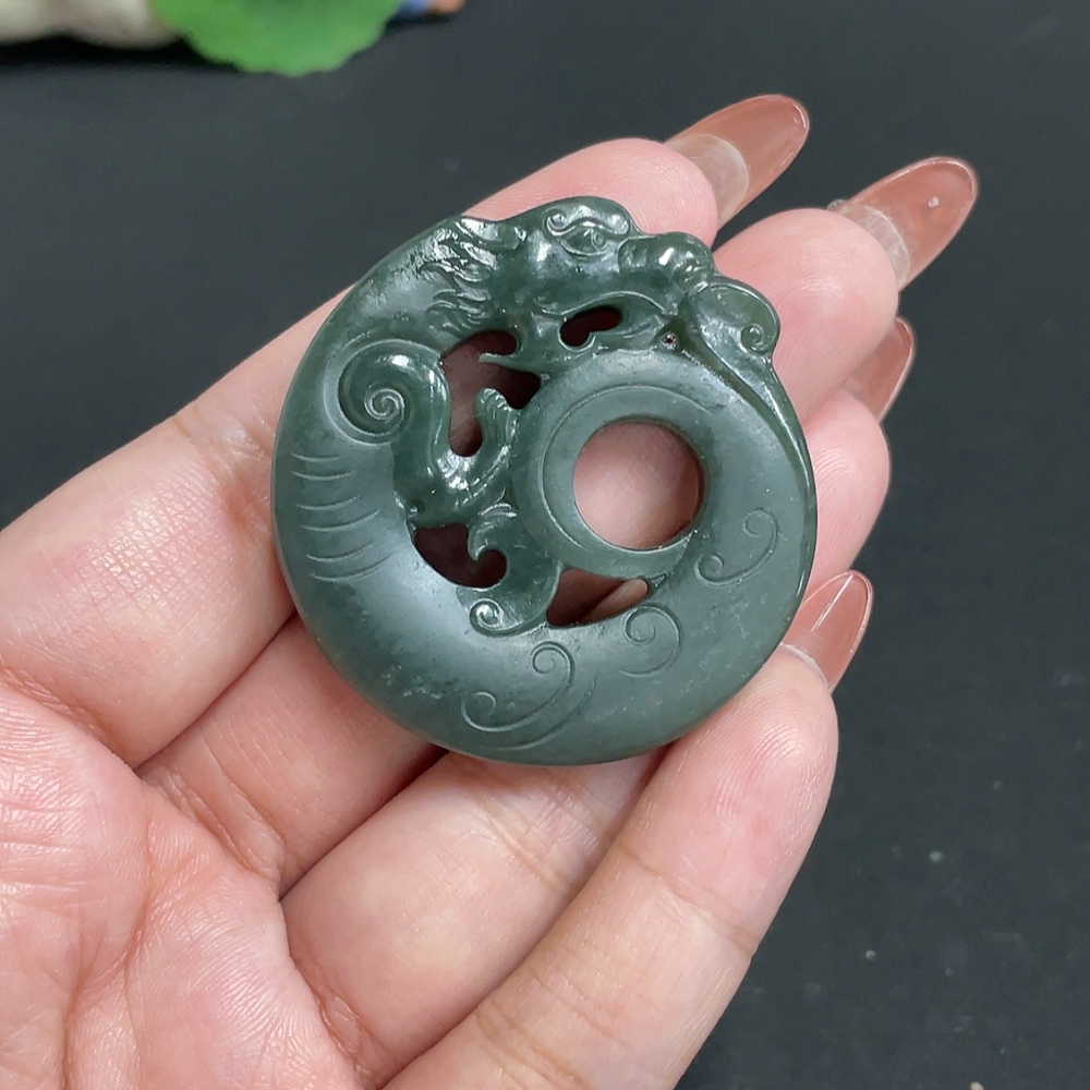 H35101728 Hetian Jade Pendant Antique Style Total Weight Approx. 26.8g