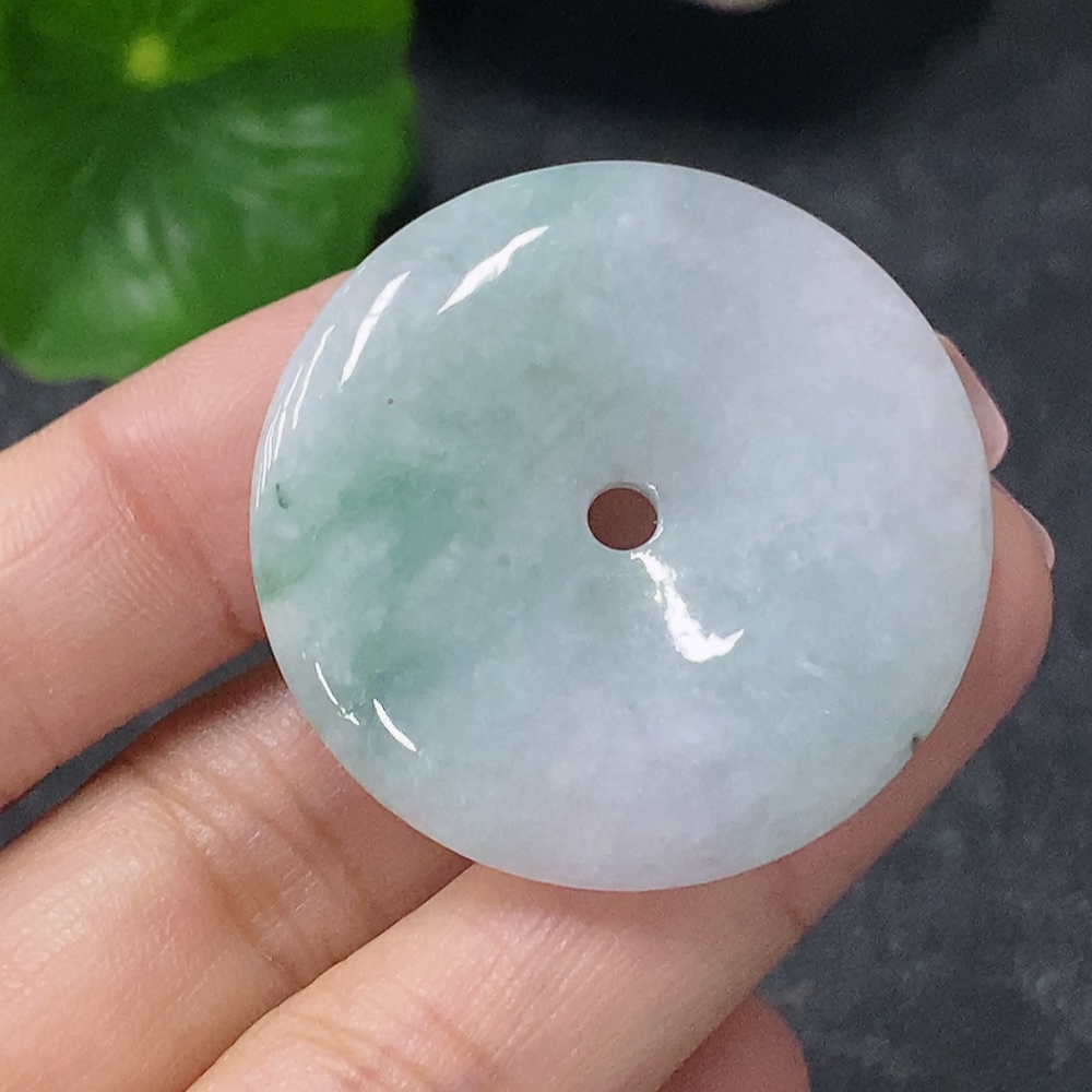 F34041938 Jadeite Pendant Peace Button Total Weight Approximately 11.8g