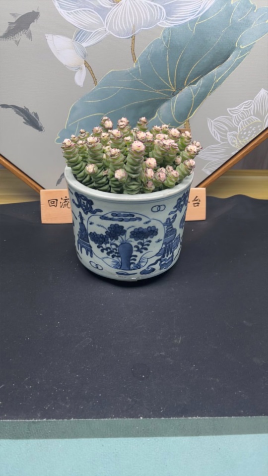 W26018526 Ceramic Pendant with Painted Porcelain Inlay (Subject to the actual item)
