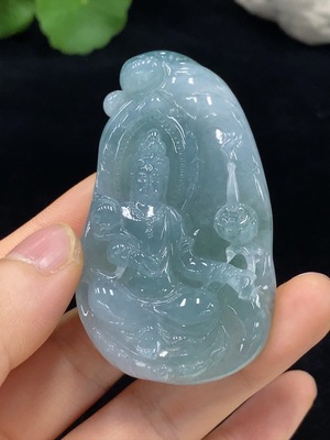 F29439708 Jadeite Guanyin Pendant Total Weight Approx. 54.04g