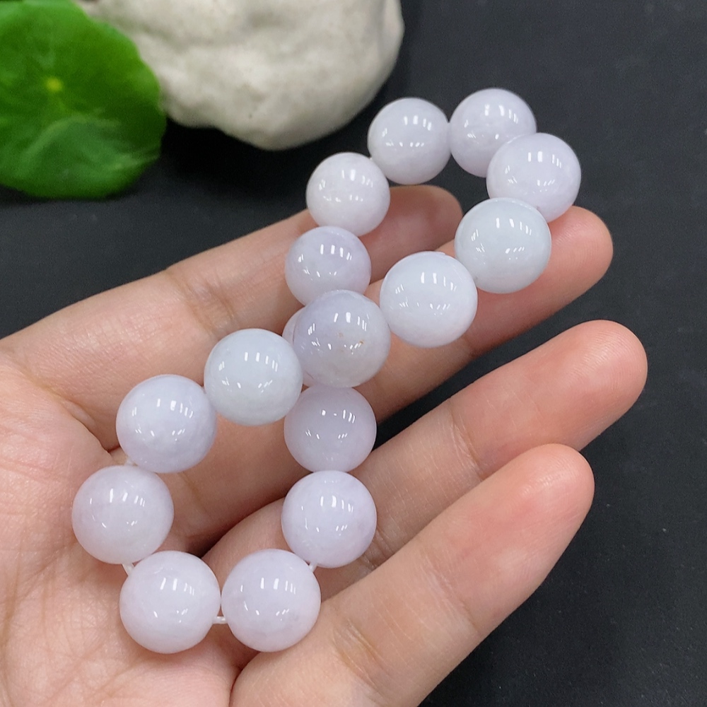 F34001142 Jadeite Beaded Necklace Approx.11.7mm Total Weight Approx.46.2g