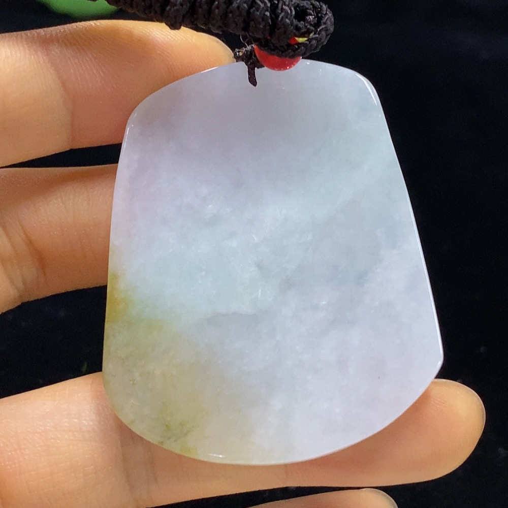 F34024835 Jadeite Landscape Pendant Total Weight Approx. 28.33g (Including Cord Weight) With Non-Grade A Beads