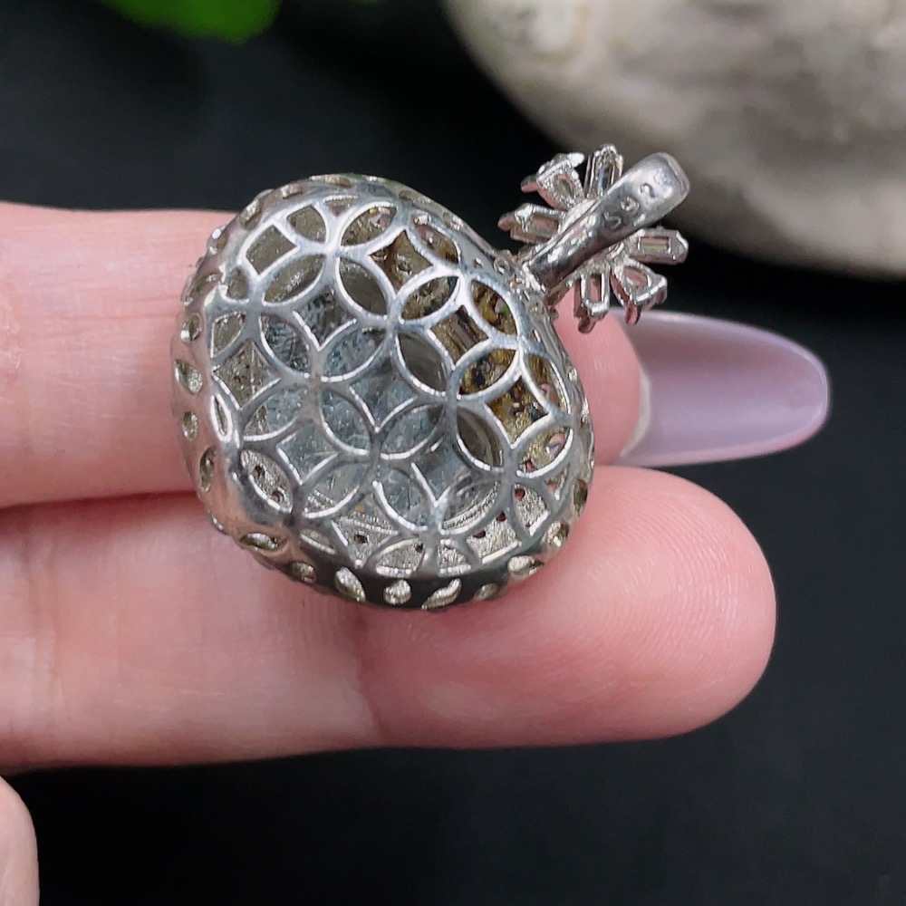 F35128603 Jadeite Inlaid Pendant Non-Gold Inlaid Total Weight Approx. 7.02g