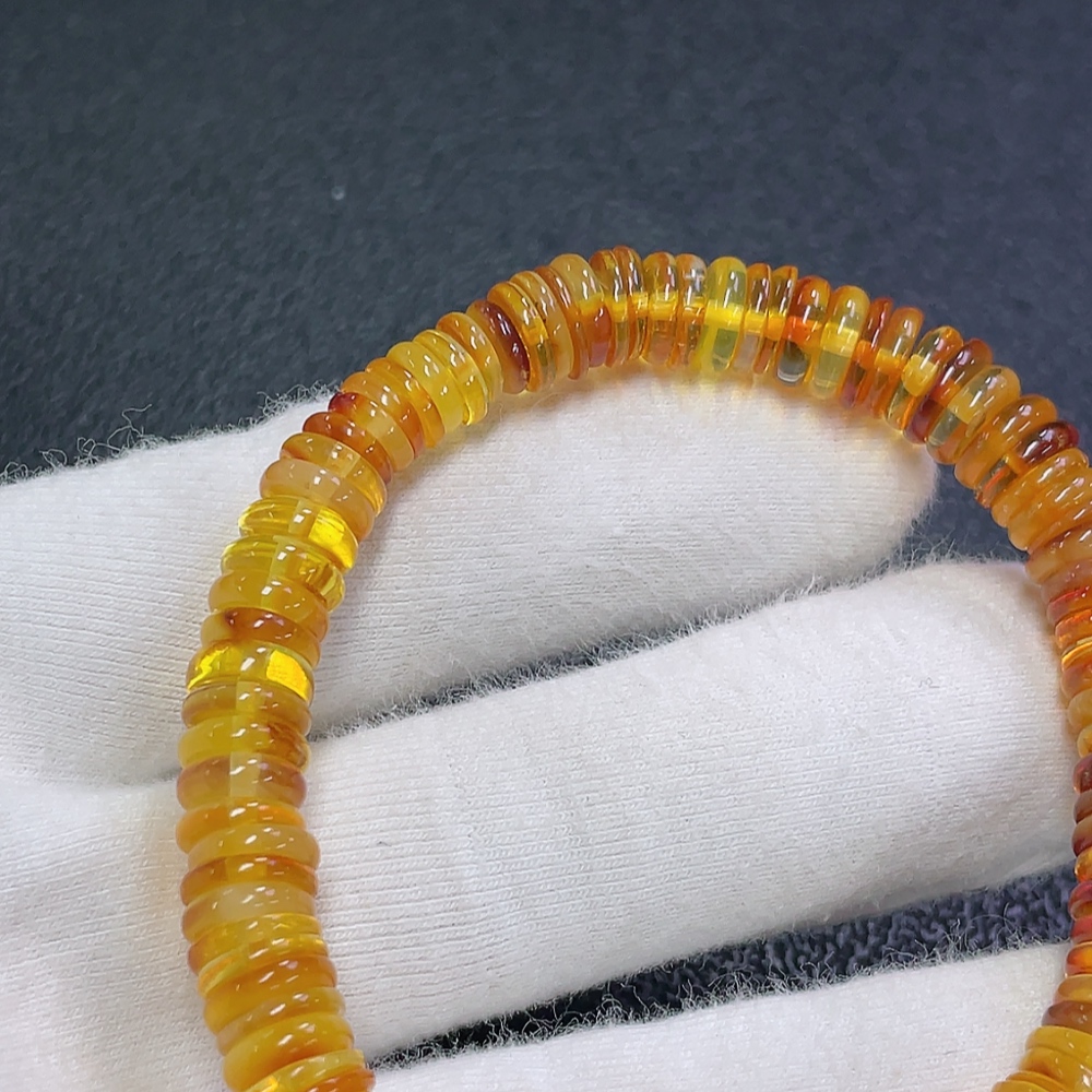 C30541822 Amber Beeswax Bracelet Total Weight Approx.7.86g Size About7.8mm