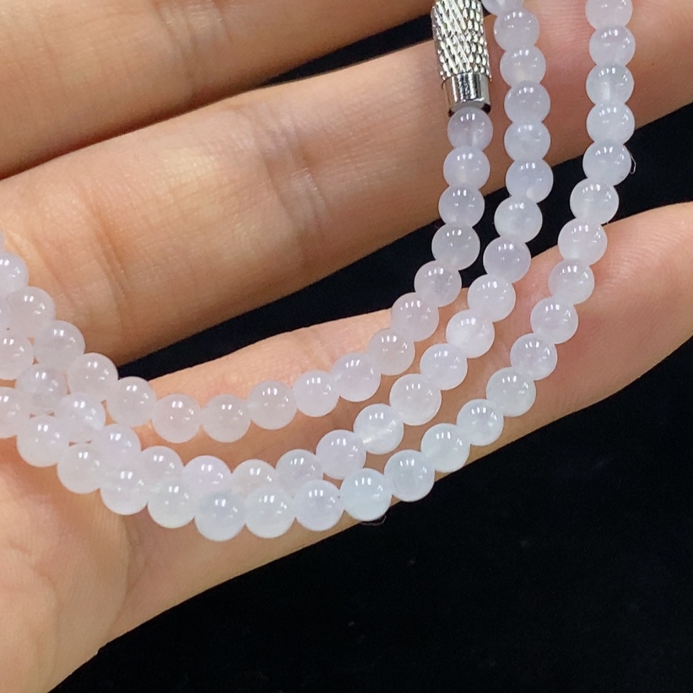 F33861545 Jadeite Bead Necklace Approx. 3.5mm Total Weight Approx. 15.36g Non-Gold