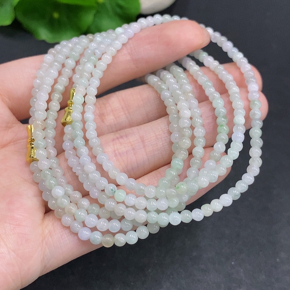 F34061622 Jadeite Necklace Sell as a Lot Non-Gold Inlaid