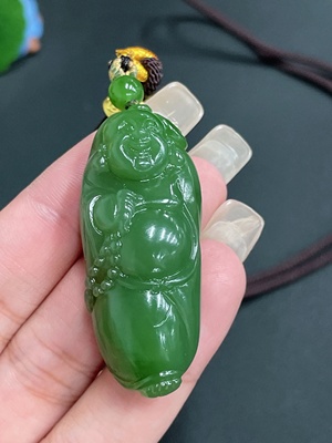 H22550116 Hetian Jade Pendant    Buddha    Total weight (with rope) approx. 29.7g