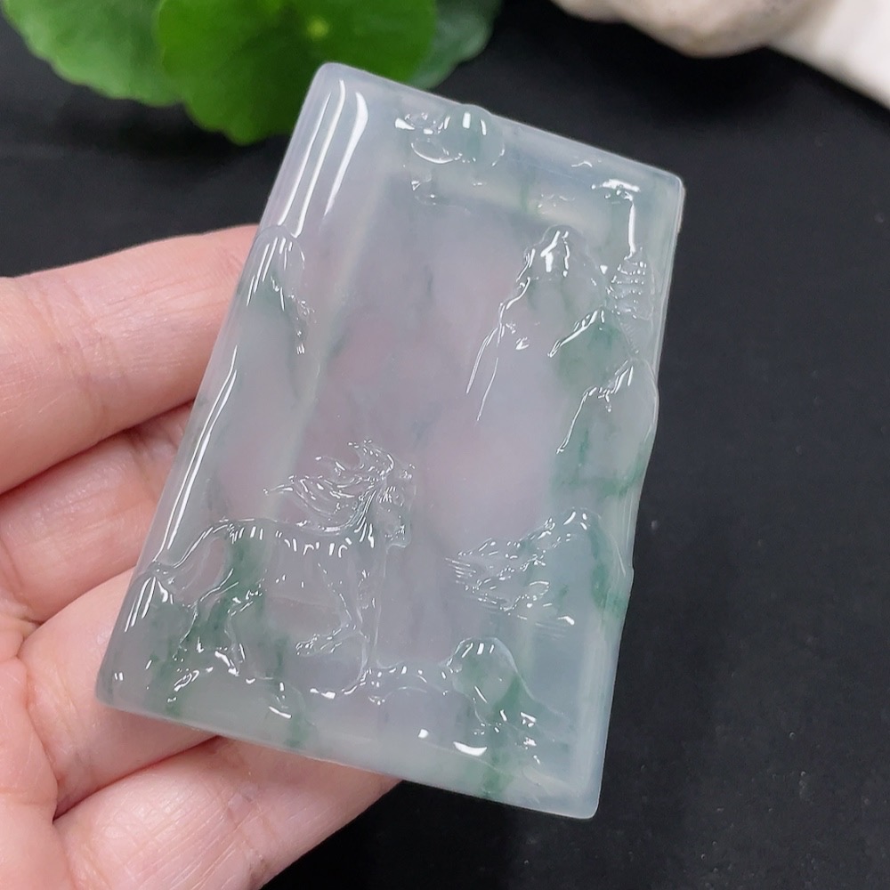 F34982387 Jadeite Success Immediately Pendant