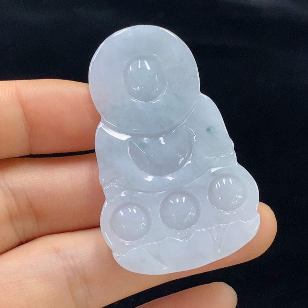 F32790343 Jadeite Guanyin Pendant, Total Weight Approximately 13.87g