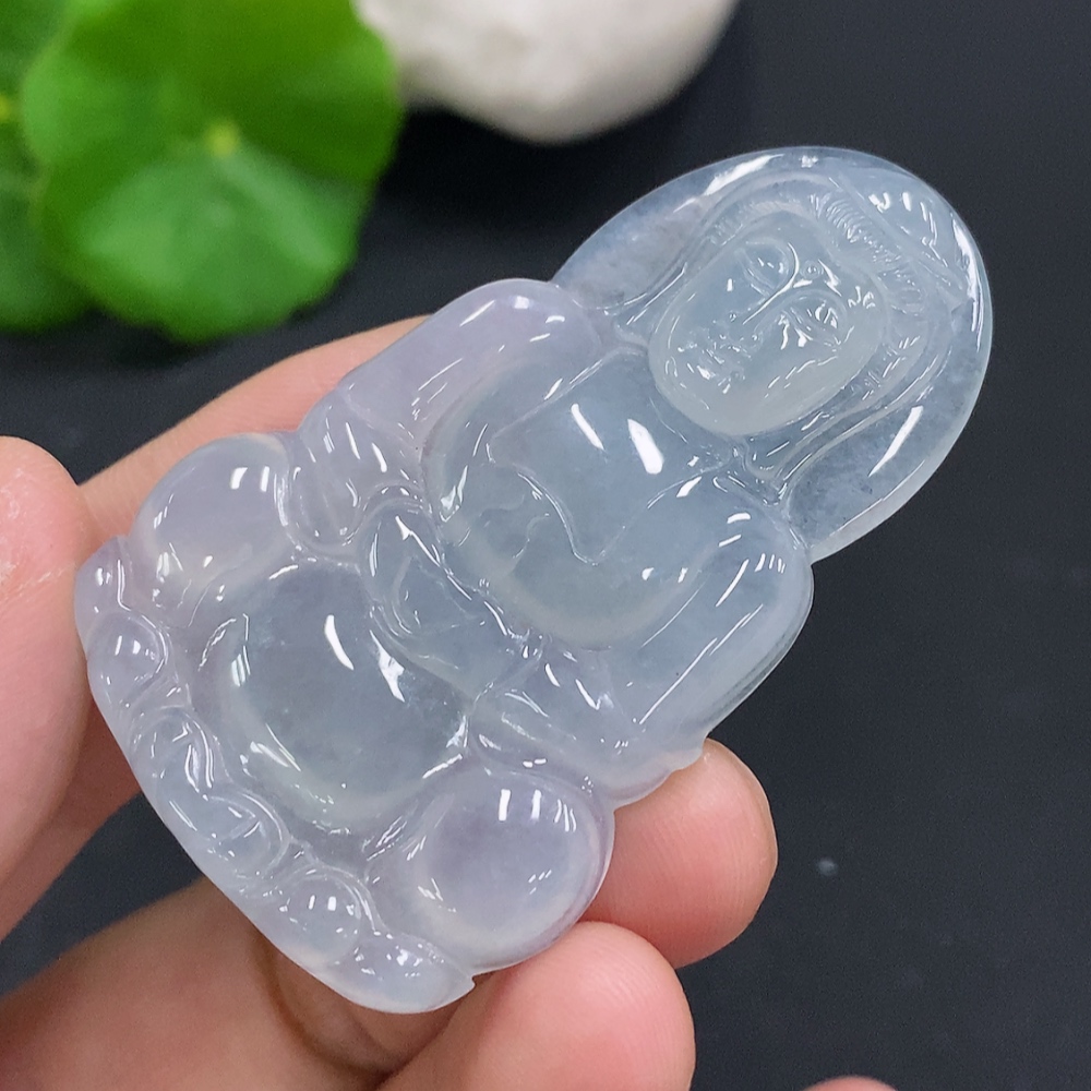 F30451386 Jadeite Guanyin Pendant, Total Weight Approx. 16.2g
