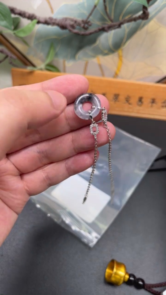 F34069718 Jadeite Donut Bracelet Non-Gold Inlaid Total Weight Approx.3.13g