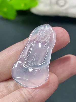 F33935874 Jadeite Guanyin Inlay Piece, Total Weight Approx. 2.48g