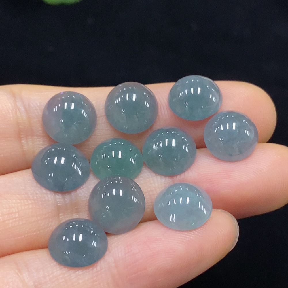 F30502445 Jadeite Cabochon Mountings Sell as a Lot 10 Pcs