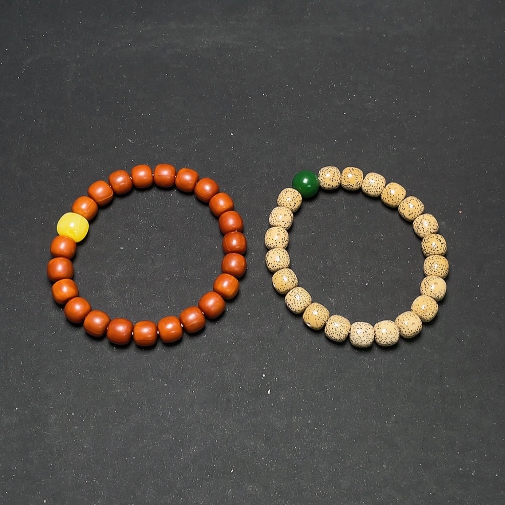 W36230605 Monkey Head Bracelet + Star and Moon Bodhi Bracelet Sell as a Lot