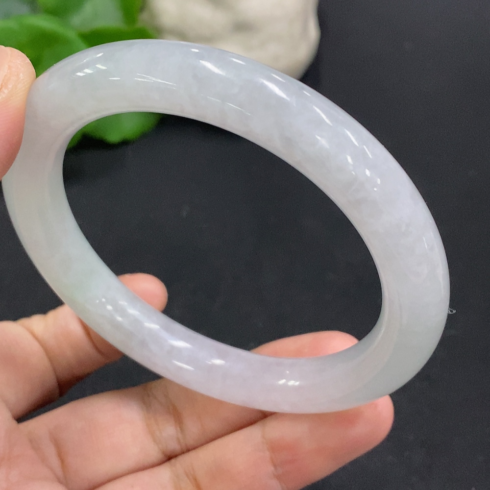 F34050579 Jadeite Round Bangle Size 59.3 Total Weight Approx. 60.4g