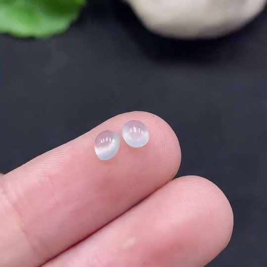 F34056287 Jadeite Cabochon Inlaid Pieces Sell as a Lot