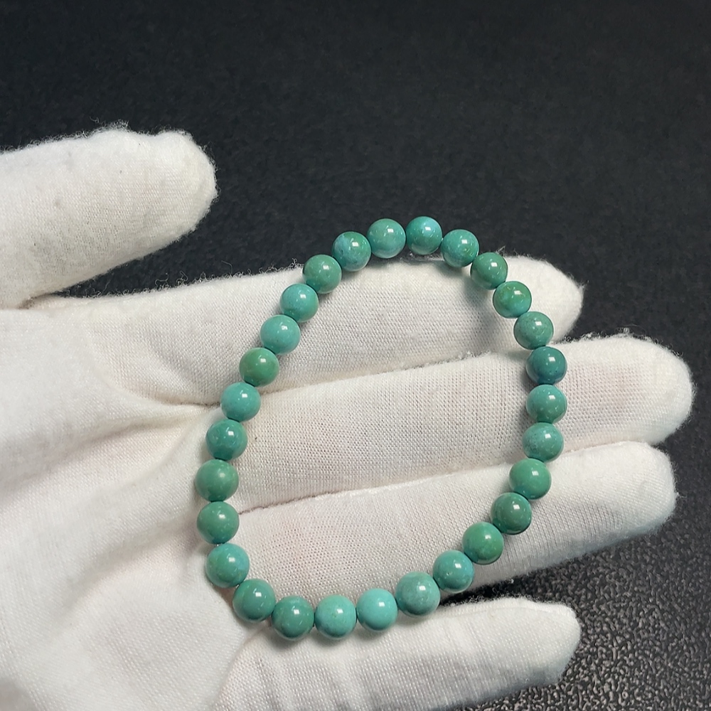 C34008216 Turquoise Beaded Bracelet, Total Weight Approx.8.81g, Size About 6mm