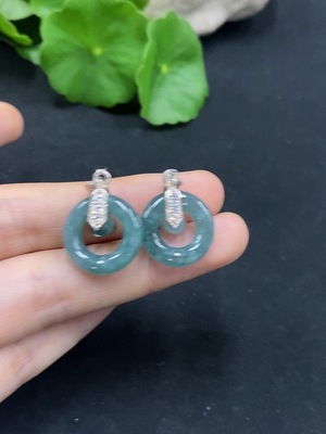 F29346307 Jadeite Donut Pendant Non-Gold Inlaid