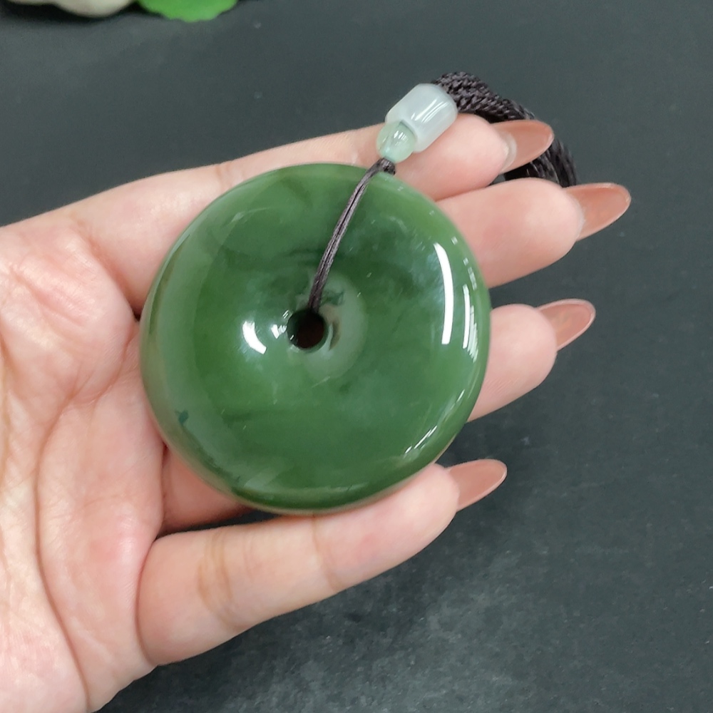 H34005799 Hetian Jade Pendant - Peace Buckle