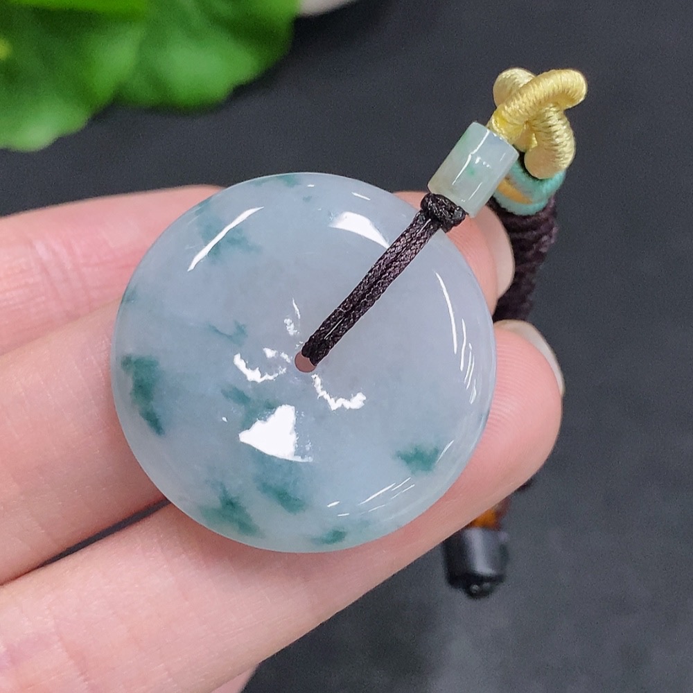 F34035343 Jadeite Safety Pendant Total Weight Approx. 10.4g (Including Rope Weight)