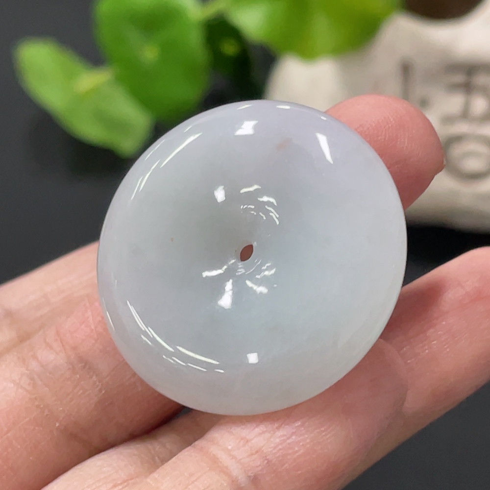F34076812 Jadeite Safety Button Pendant, Total weight about 14.58g