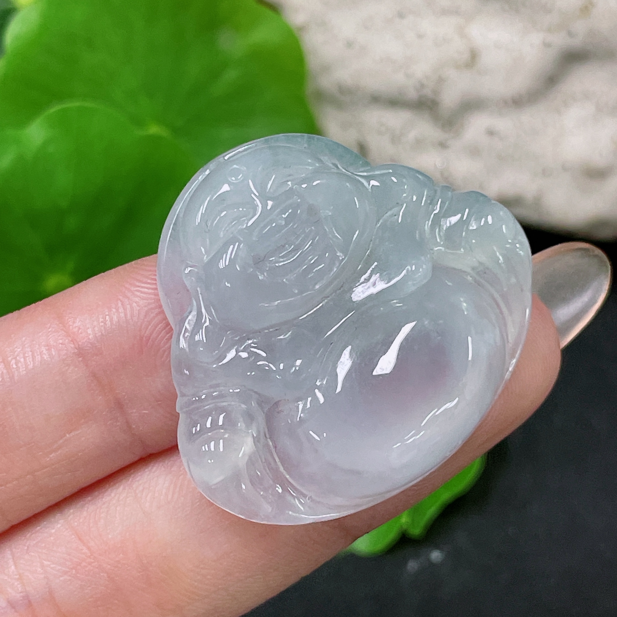 F34984527 Jadeite Pendant Buddha Total Weight Approx. 8.7g