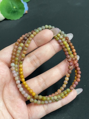 H34971439 Salt Source Agate Bead Necklace, approx. 4mm, total weight approx. 16.2g