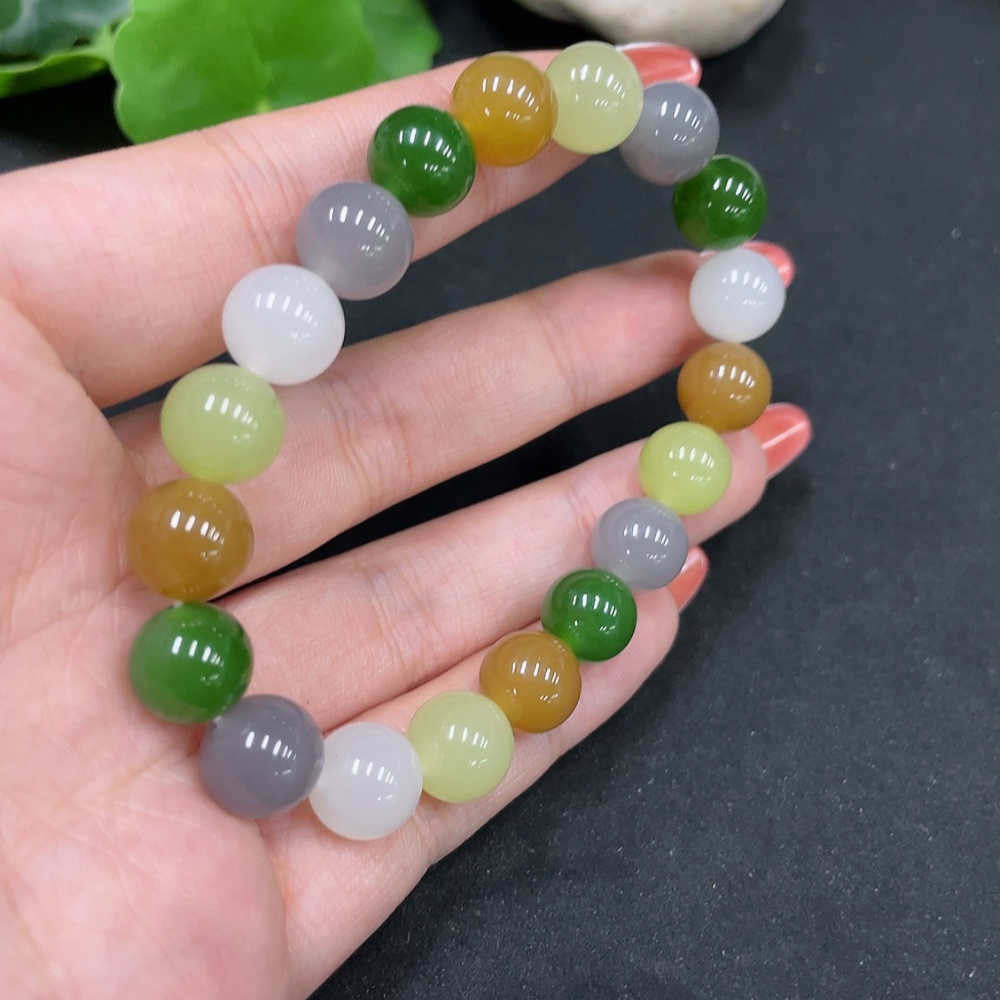 H34062823 Hetian Jade Bracelet       Approx. 9.6mm      Total Weight Approx. 28.5g