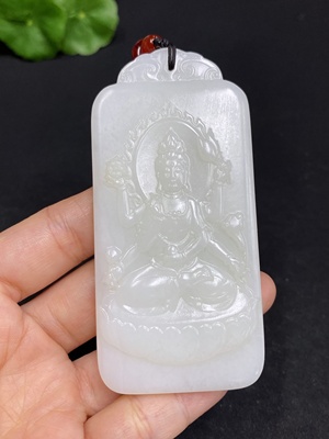 H32726816 Hetian Jade Pendant Six-armed Guanyin