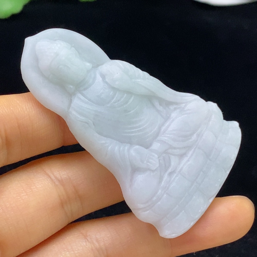 F35136764 Jadeite Rough Amitabha Buddha Pendant Total Weight Approx. 22.89g