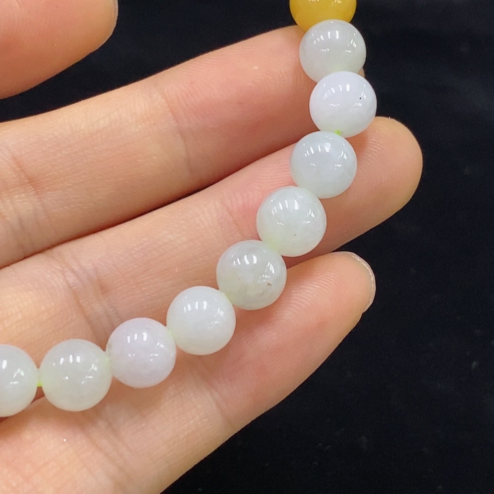 F33860378 Jadeite Beads Strand Approximately 7.5mm Total Weight About 18.45g Color Origin Undetermined