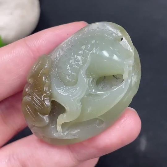 H31635759 Hetian Jade Pendant - Abundance Every Year