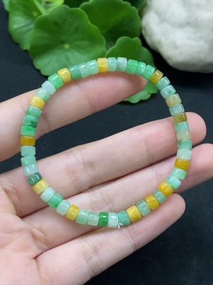 F33894502 Jadeite Beads Strand Approx. 4.9mm Total Weight Approx. 8.9g Color Origin Undetermined