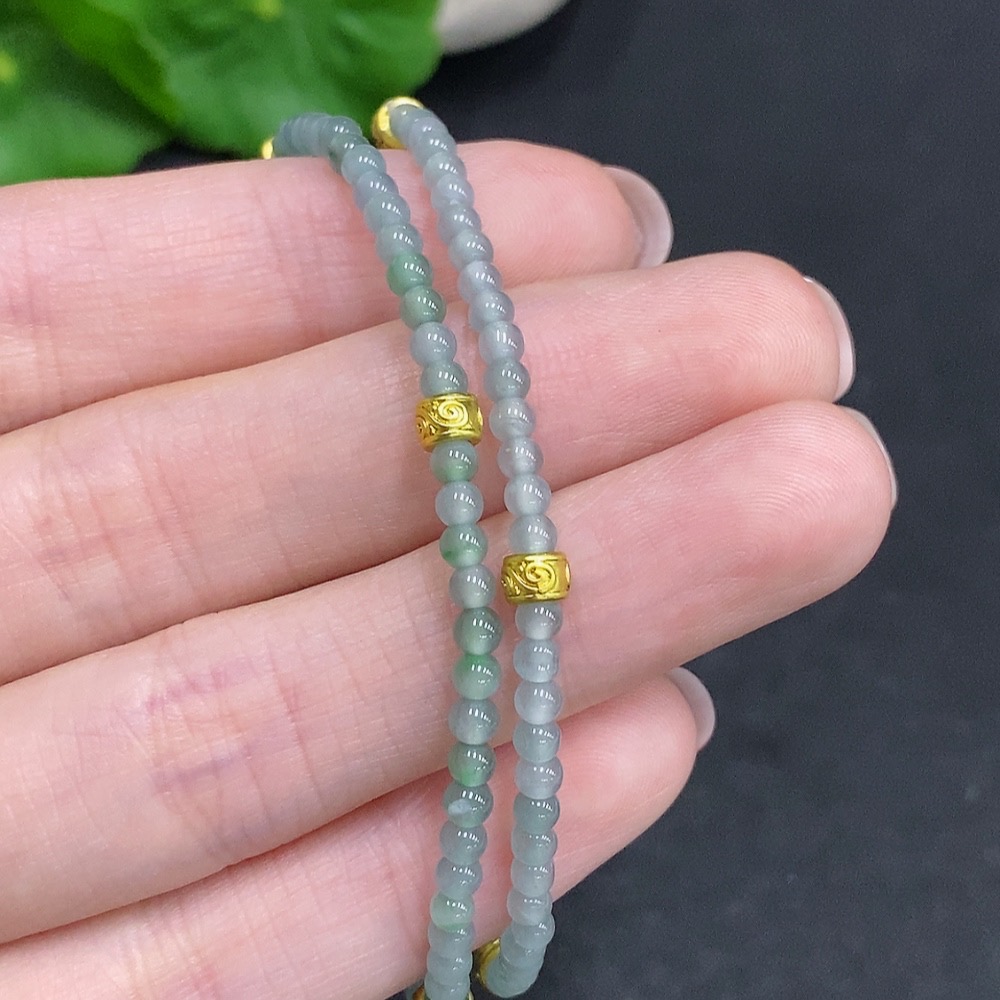 F34022504 Jadeite Bracelet Sell as a Lot Non-Gold Inlaid