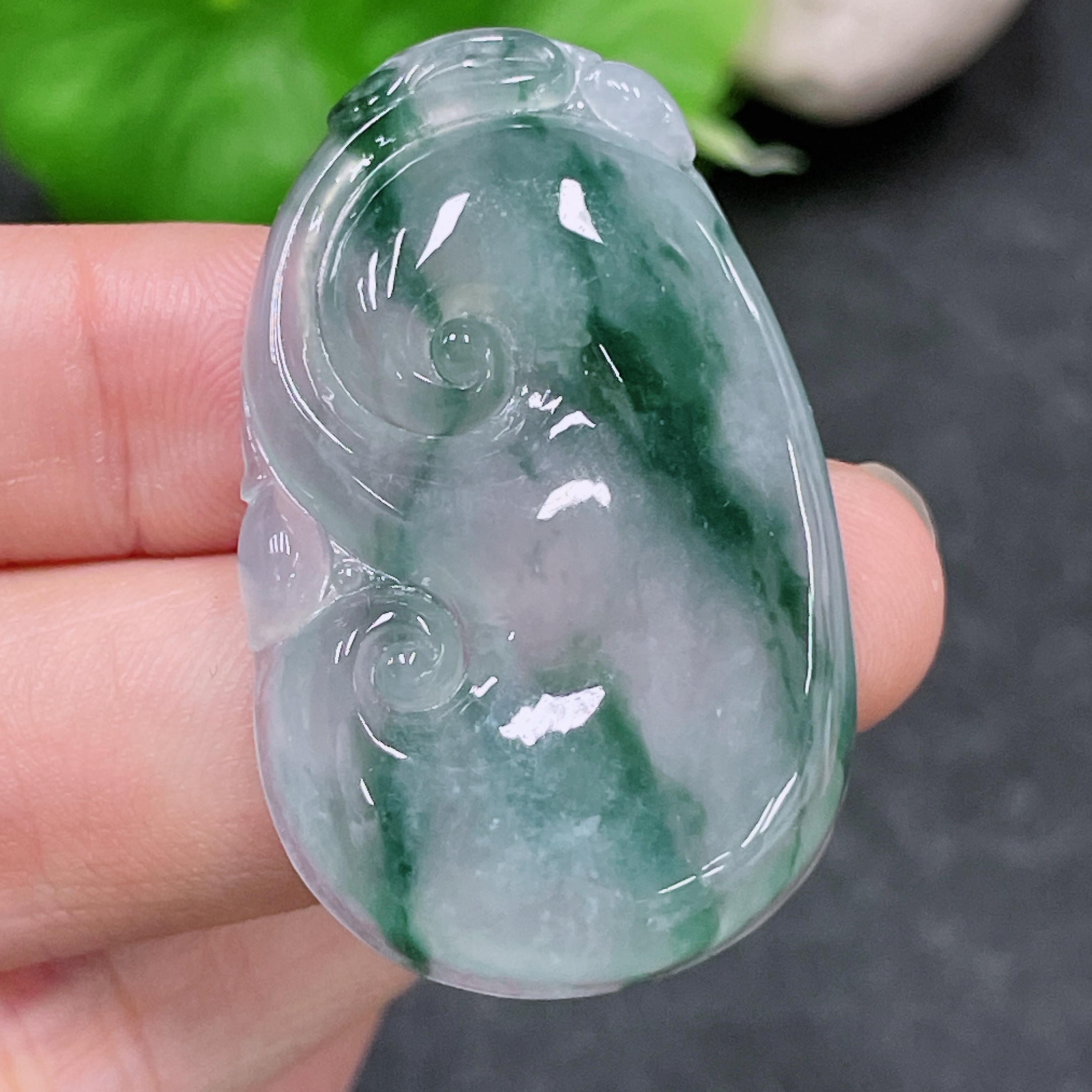 F32810707 JadeitePendant Ruyi Total Weight Approx. 11.95g