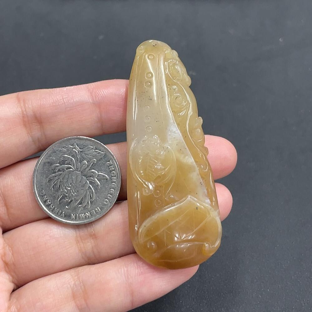 H05312991 Hetian Jade "Fortune Before Your Eyes" Pendant, Approx. 23.44g