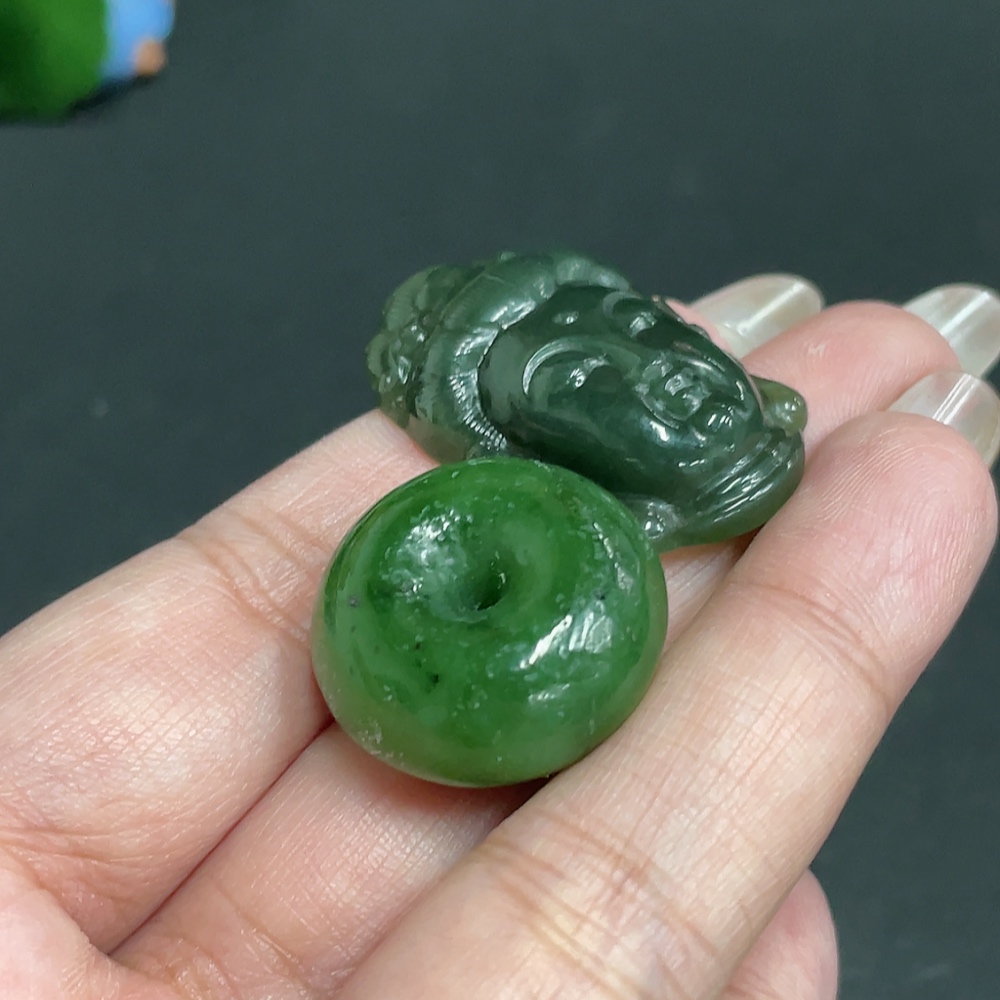 H29359610 Hetian Jade Pendant Guanyin Peace Ring Total Weight Approx. 21.9g