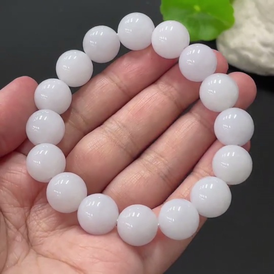 F34058660 Jadeite Bracelet Approx. 12.5mm Beads Total Weight Approx. 53.8g