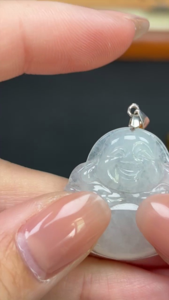 F35104493 Jadeite Buddha Pendant Non-Gold Total Weight Approx. 6.83g