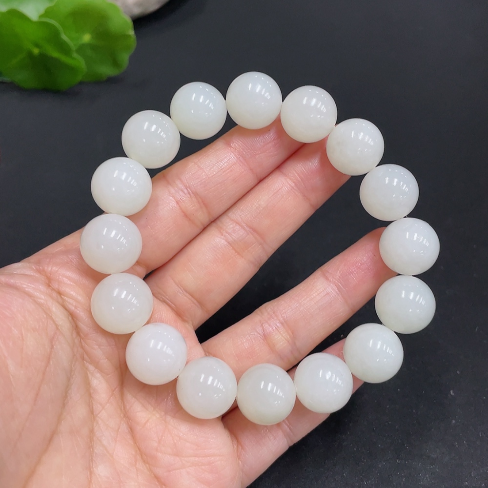 H34037332 Hetian Jade Bracelet, Approx. 12.8mm, Total Weight Approx. 53.4g