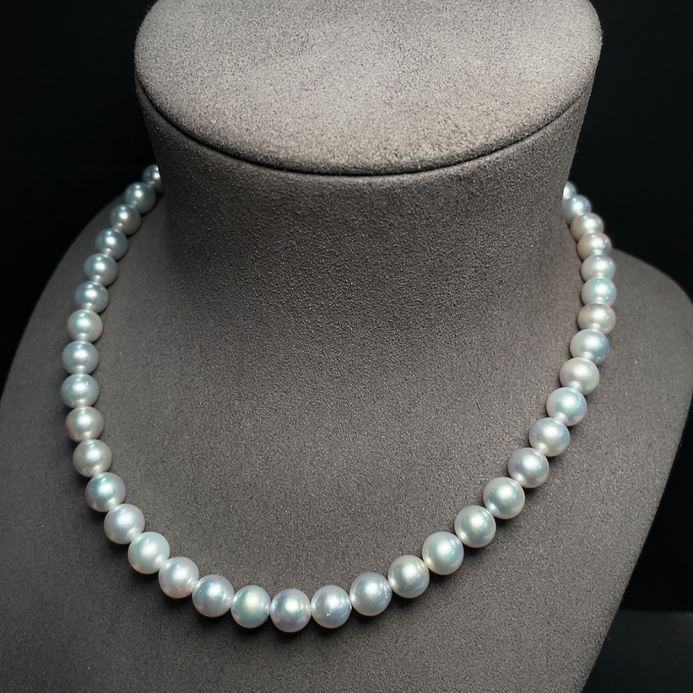 C34041526 Seawater pearl necklace, color origin undetermined, non-gold, total weight approximately 43.14 grams, size about 8.5mm