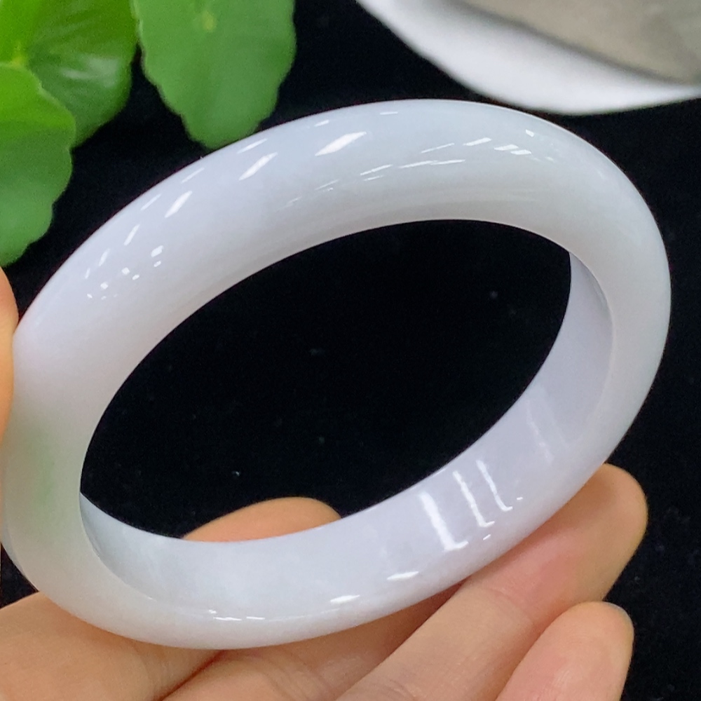 F35136882 Jadeite Round Bangle, Total Weight Approx. 60.61g, Size 58.2