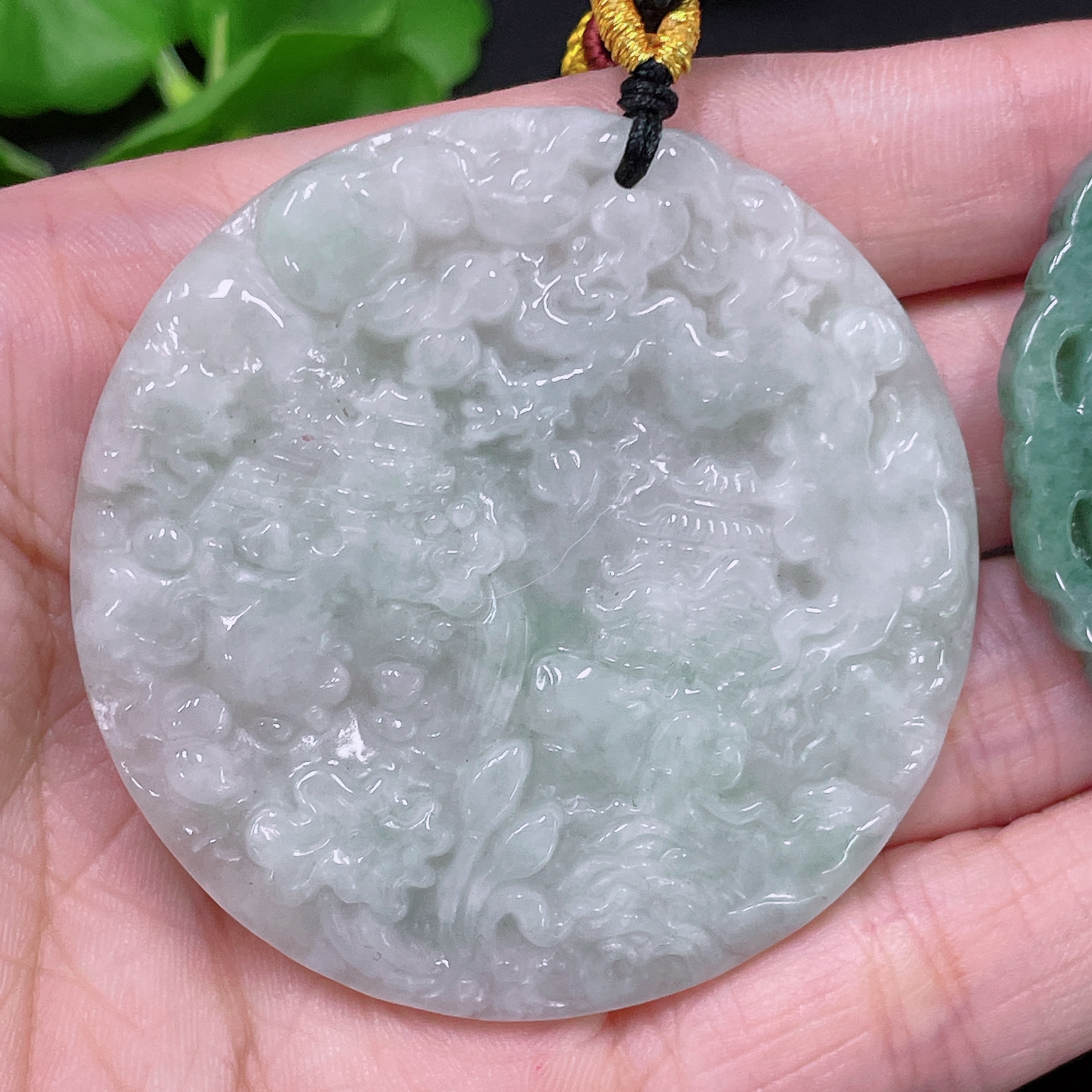F33893014 Jadeite Pendant Landscape Plaque Antique-style Plaque