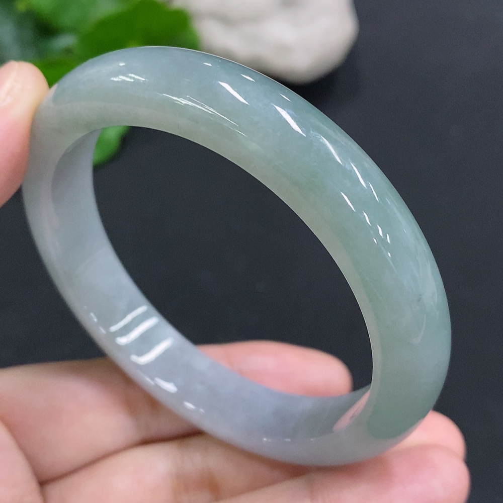 F34023470 Jadeite Round Bracelet Size 55.6 Total Weight Approx. 50.4g