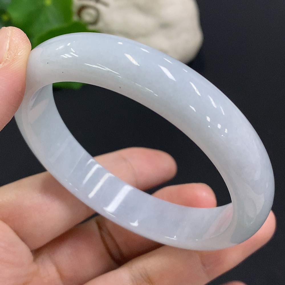 F34051144 Jadeite Round Bangle Size 57.3 Total Weight Approx. 51.9g