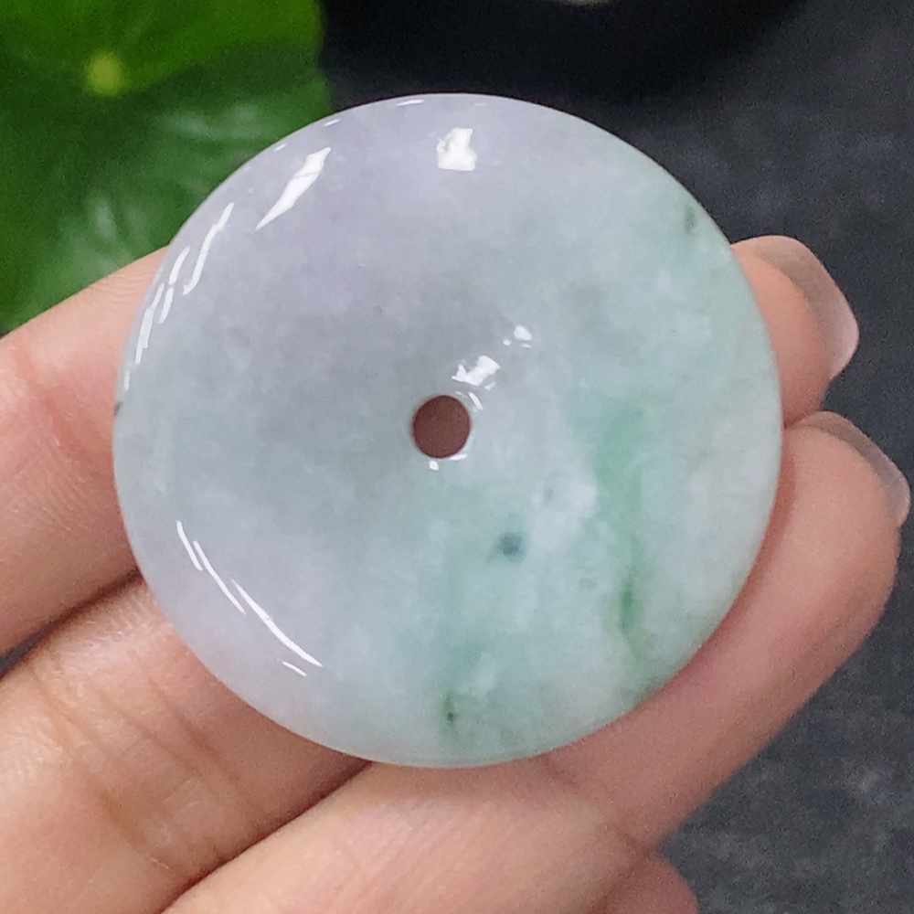 F34041938 Jadeite Pendant Peace Button Total Weight Approximately 11.8g